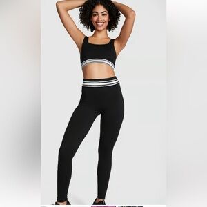 VS PINK FLIP IT SEAMLESS FOLD OVER LEGGINGS! BLACK! SIZE LARGE!NWT!MSRP$45!